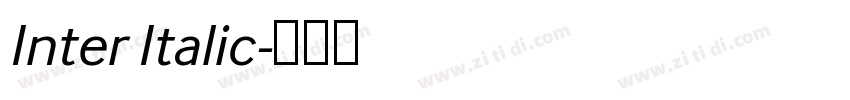 Inter Italic字体转换